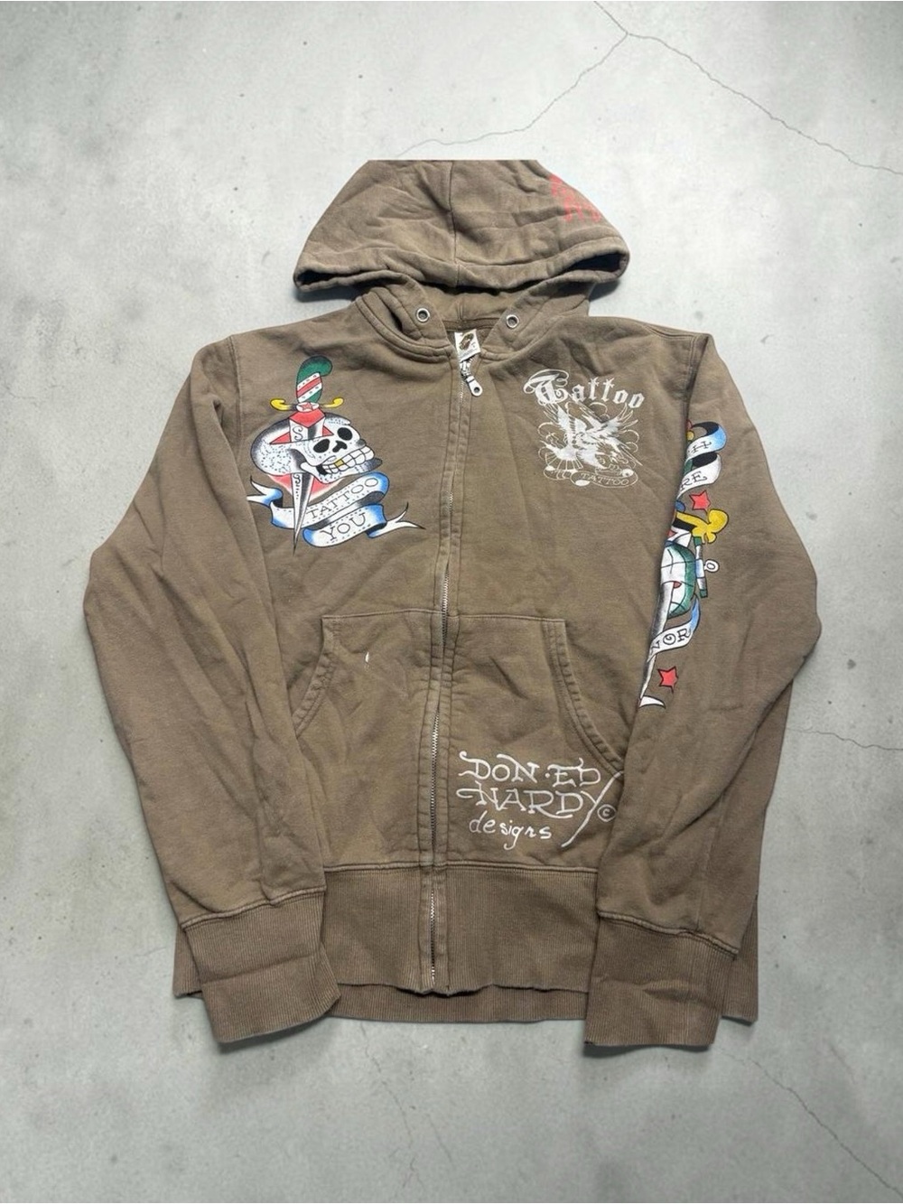 Vintage Y2K 2000’s Ed Hardy Zip Up Hoodie Grail